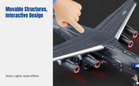 Scale Alloy Transport Aircraft Model, Large Simulation Plane, Movable Framework, Kids Toy