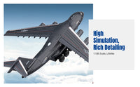 Scale Alloy Transport Aircraft Model, Large Simulation Plane, Movable Framework, Kids Toy