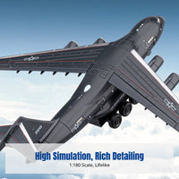 Scale Alloy Transport Aircraft Model, Large Simulation Plane, Movable Framework, Kids Toy