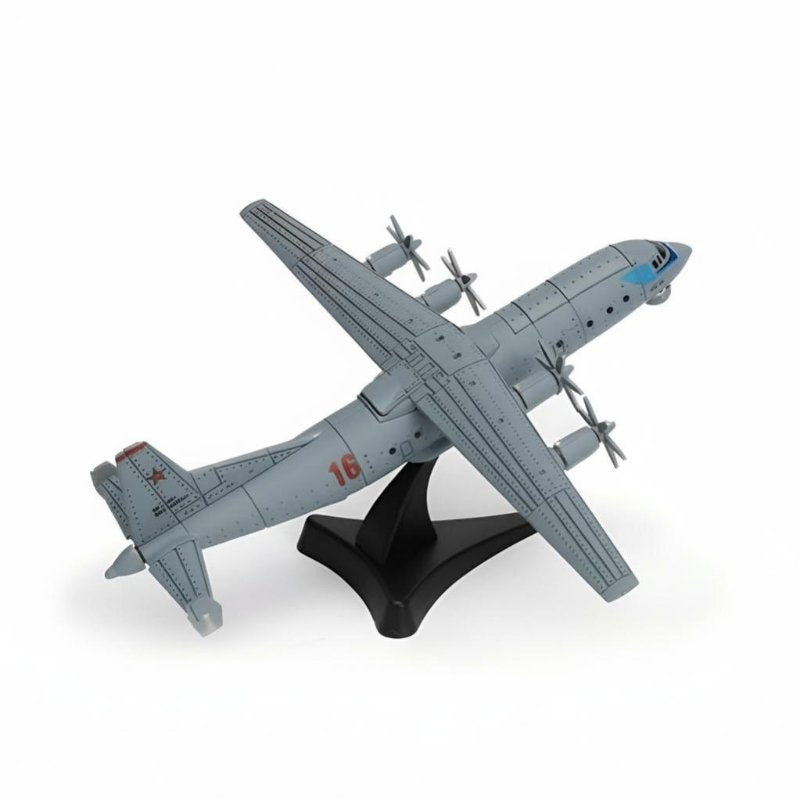 Military Transport Aircraft Model Scale, DIY Assembly Patrol Plane Toy, 3D Warning Aircraft