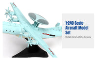 Military Transport Aircraft Model Scale, DIY Assembly Patrol Plane Toy, 3D Warning Aircraft