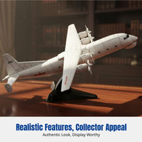 Military Transport Aircraft Model Scale, DIY Assembly Patrol Plane Toy, 3D Warning Aircraft