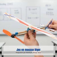 Foam Glider Model, Rubber Band Powered Plane, DIY Assembly Educational Toy