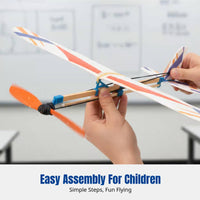 Foam Glider Model, Rubber Band Powered Plane, DIY Assembly Educational Toy