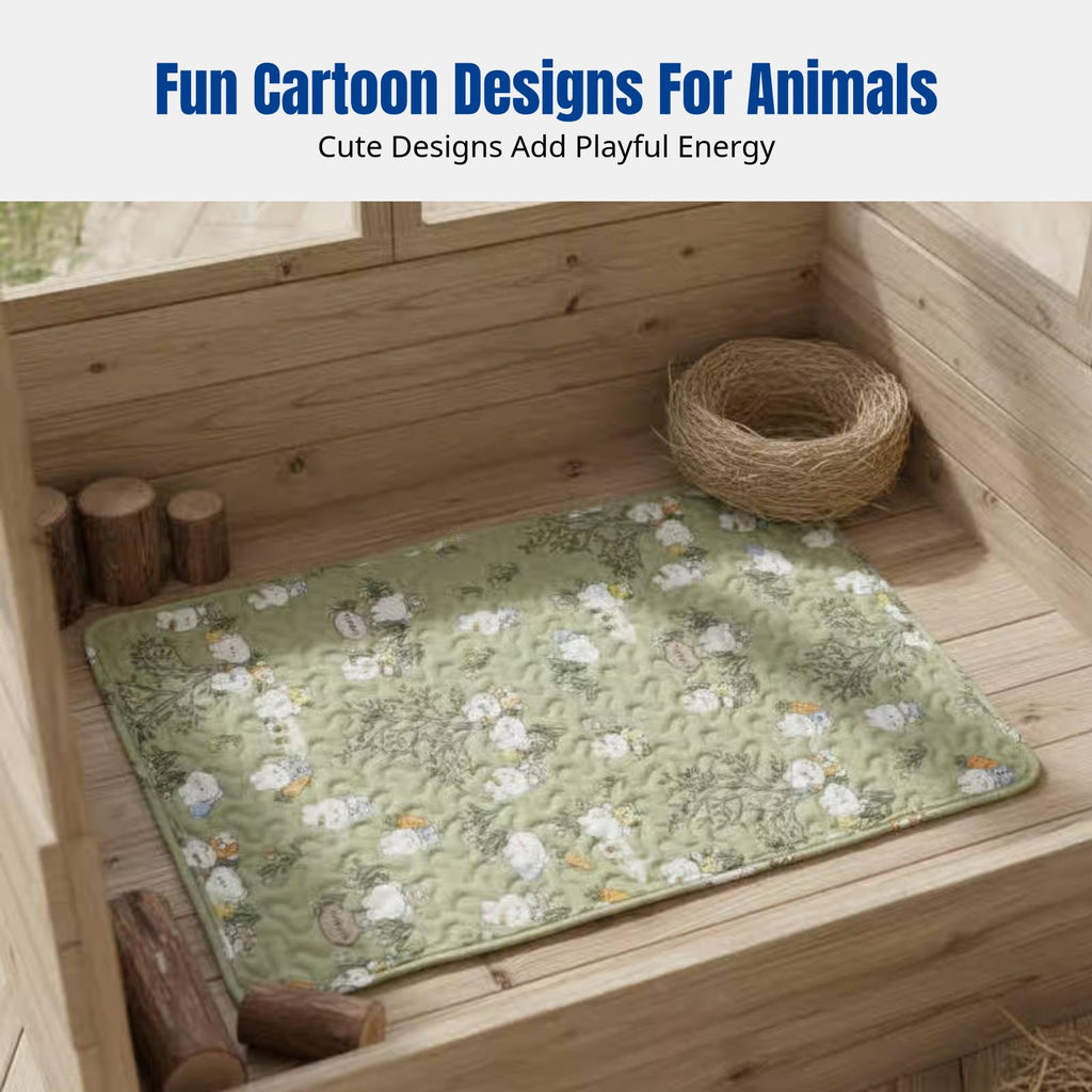 Thick Hare Enclosure Base Mat, Four-Season Pet Ground Pad, Multi-Functional Bed Blanket, Random Color