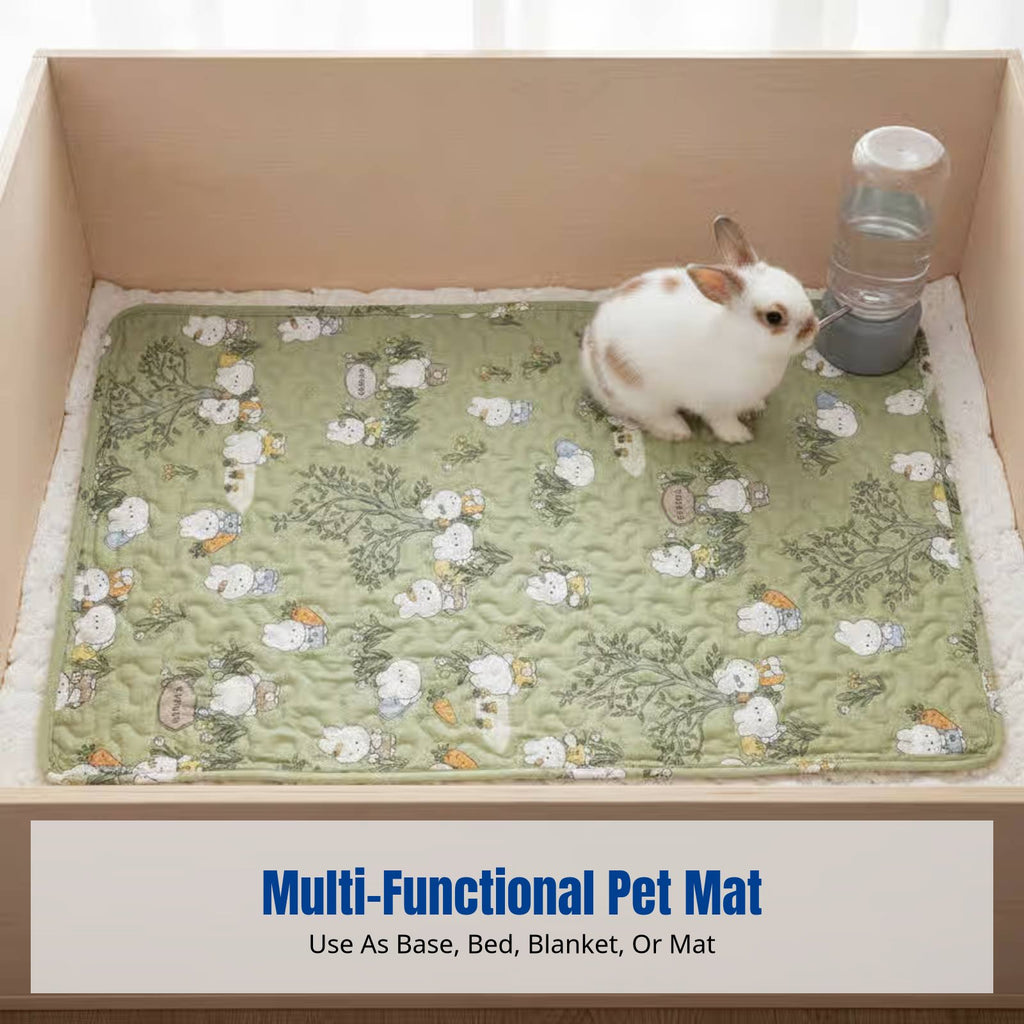 Thick Hare Enclosure Base Mat, Four-Season Pet Ground Pad, Multi-Functional Bed Blanket, Random Color