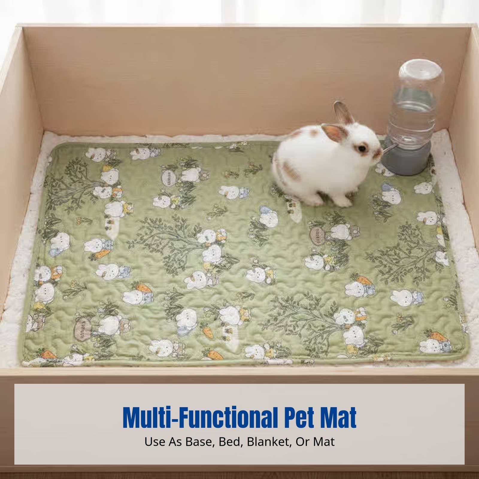 Thick Hare Enclosure Base Mat, Four-Season Pet Ground Pad, Multi-Functional Bed Blanket, Random Color