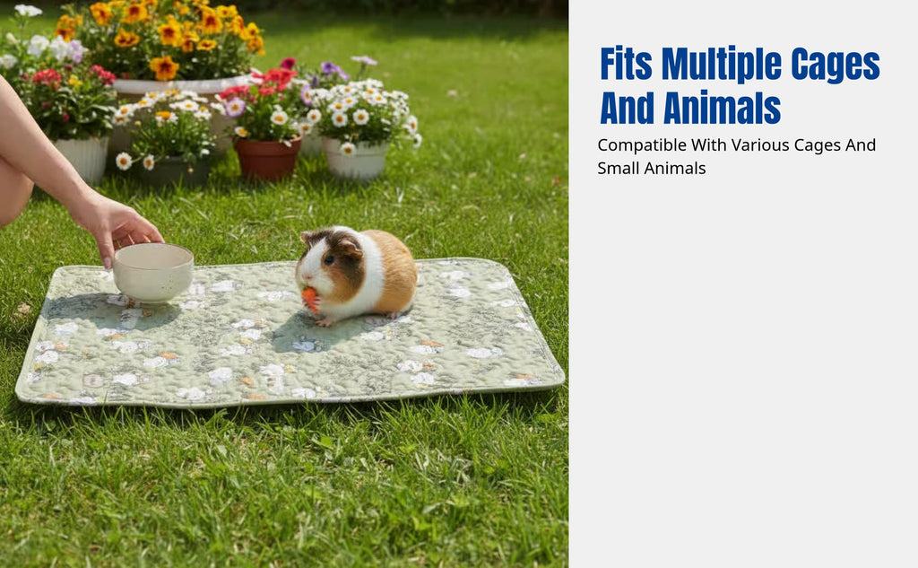 Thick Hare Enclosure Base Mat, Four-Season Pet Ground Pad, Multi-Functional Bed Blanket, Random Color