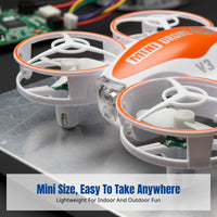 Mini RC Drone, LED Lights, 4-Axis Quadcopter, Flip, Hover, Toy