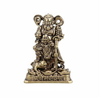 Brass Martial God Figurine, Zhao Gongming, Vintage Chinese Tea Pet Decor