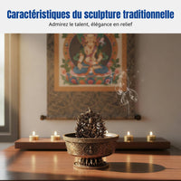 Tibetan Water God Statue, Metal Buddhist Altar Decor, Home Wealth Offering