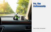 Cartoon Panda Figurine, Cute PVC Toy, Miniature Landscape Car Decor, Cake Topper, Souvenir