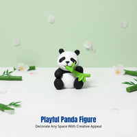 Cartoon Panda Figurine, Cute PVC Toy, Miniature Landscape Car Decor, Cake Topper, Souvenir