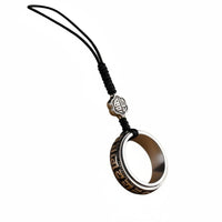 Alloy Rotatable Ring Holder, Creative Chant Keychain, Vintage Phone Lanyard