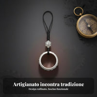 Alloy Rotatable Ring Holder, Creative Chant Keychain, Vintage Phone Lanyard
