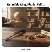 Alloy Rotatable Ring Holder, Creative Chant Keychain, Vintage Phone Lanyard