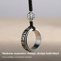 Alloy Rotatable Ring Holder, Creative Chant Keychain, Vintage Phone Lanyard