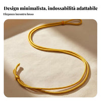 Gold Necklace Cord, Handmade, Adjustable, Multi-Color Choices