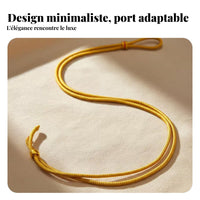 Gold Necklace Cord, Handmade, Adjustable, Multi-Color Choices