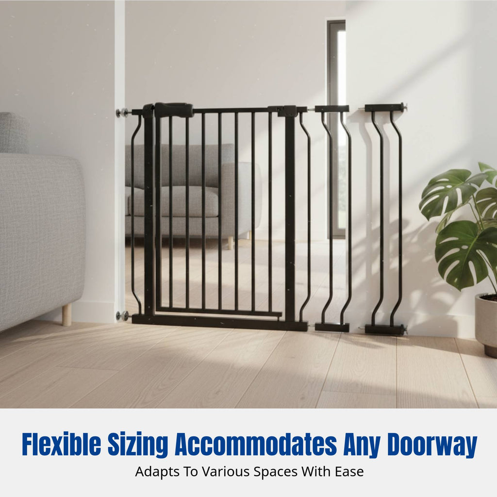 Child Gate, Adjustable Stairway Barrier, No-Drill Indoor Pet Fence for Home