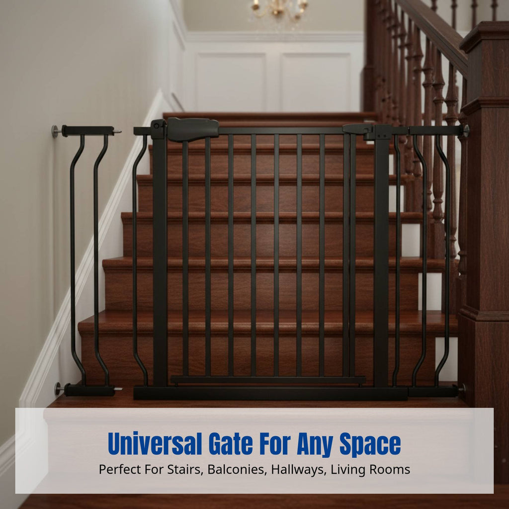 Child Gate, Adjustable Stairway Barrier, No-Drill Indoor Pet Fence for Home