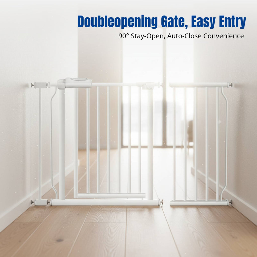 Child Gate, Adjustable Stairway Barrier, No-Drill Indoor Pet Fence for Home