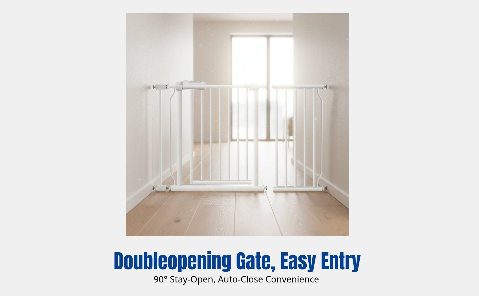 Child Gate, Adjustable Stairway Barrier, No-Drill Indoor Pet Fence for Home