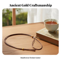 Adjustable Braided Necklace Cord Colorfast Handmade Pendant Hanging Rope Gold Jewelry Accessory for DIY Crafters