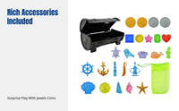 Pool Diving Game Set, Kids Pirate Chest, Acrylic Crystal Toy, Water Exploration