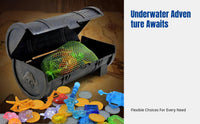 Pool Diving Game Set, Kids Pirate Chest, Acrylic Crystal Toy, Water Exploration