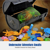 Pool Diving Game Set, Kids Pirate Chest, Acrylic Crystal Toy, Water Exploration
