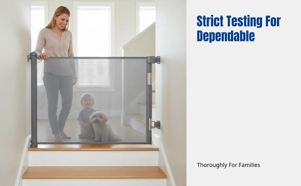 Adjustable Gate for Children and Pets, Retractable Stair Barrier, Home Fence