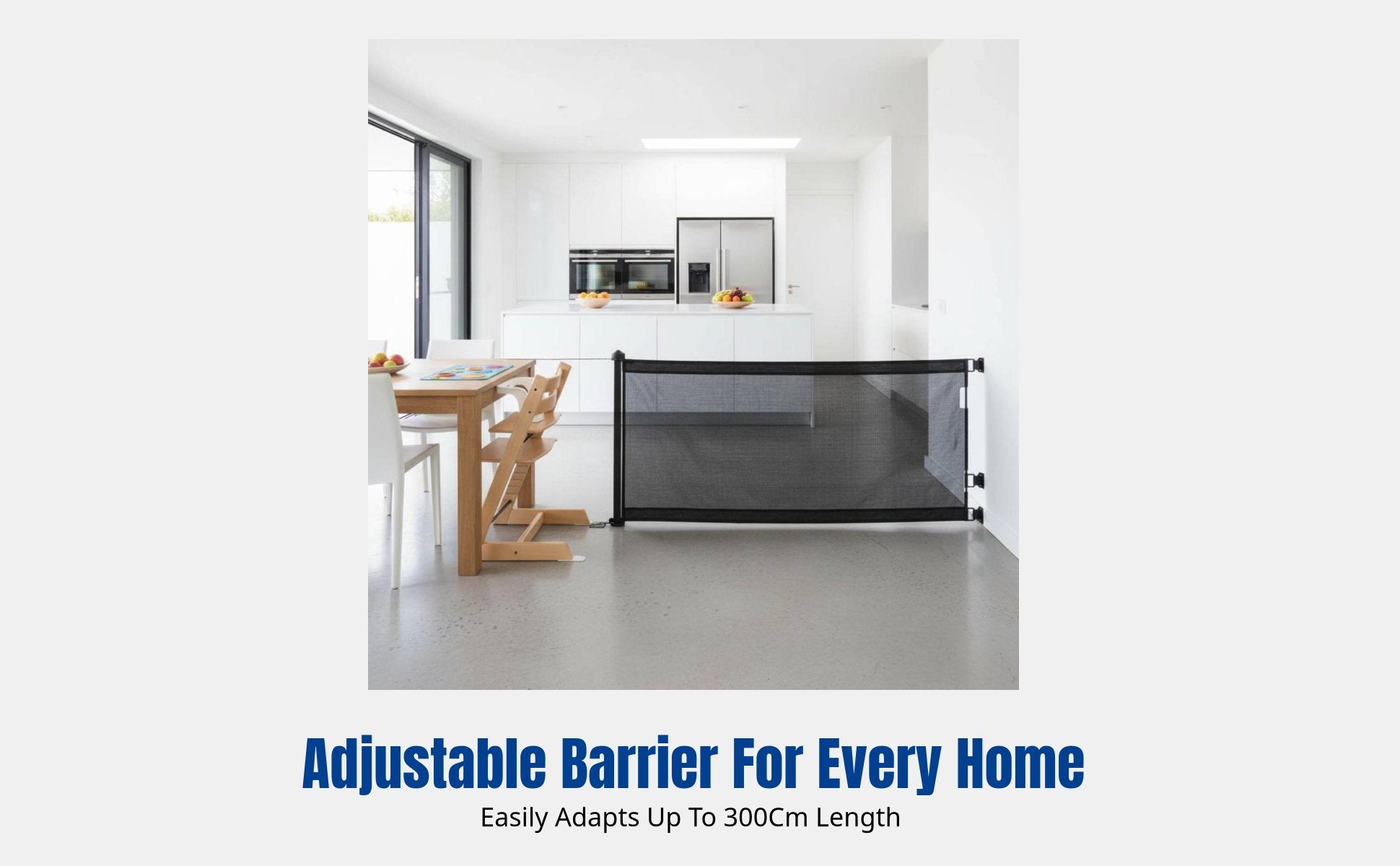 Adjustable Gate for Children and Pets, Retractable Stair Barrier, Home Fence