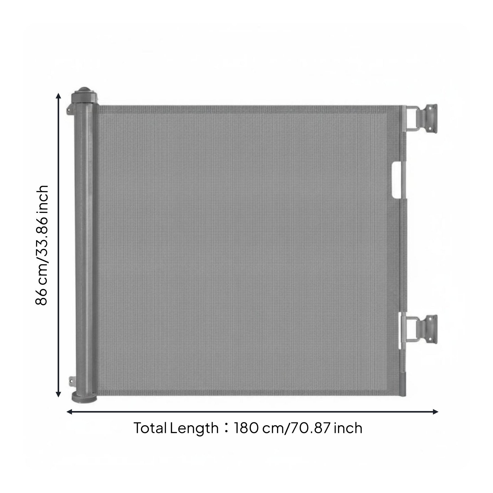 Adjustable Gate for Children and Pets, Retractable Stair Barrier, Home Fence