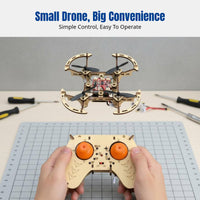 Wooden DIY Quadcopter, Assembly Drone, Remote Control, Training, School Practice
