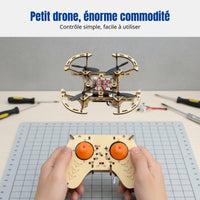 Wooden DIY Quadcopter, Assembly Drone, Remote Control, Training, School Practice