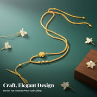 Adjustable Braided Necklace Cord Colorfast Handmade Pendant Hanging Rope Gold Jewelry Accessory for DIY Crafters