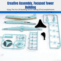 Military Transport Aircraft Model Scale, DIY Assembly Patrol Plane Toy, 3D Warning Aircraft