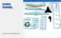 Military Transport Aircraft Model Scale, DIY Assembly Patrol Plane Toy, 3D Warning Aircraft