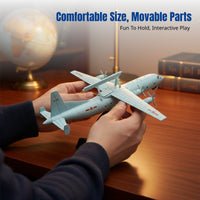 Military Transport Aircraft Model Scale, DIY Assembly Patrol Plane Toy, 3D Warning Aircraft