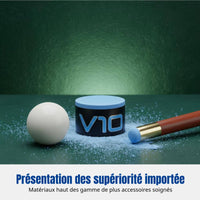 Pro V10 Round Chalk Powder, Snooker Cue Tip, Billiards