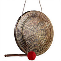 Nepal Brass Gong, Six Syllable Chant, Handmade, Meditation, Sound Therapy