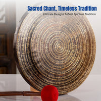 Nepal Brass Gong, Six Syllable Chant, Handmade, Meditation, Sound Therapy
