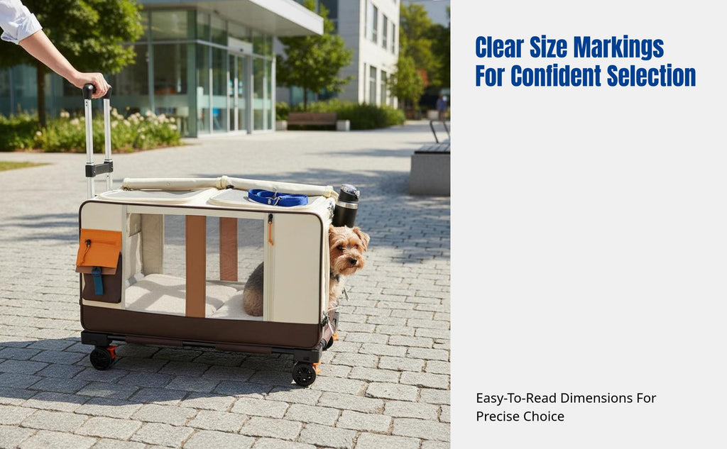 Cat Transport Trolley, Multi-Cat Pet Stroller, Large Capacity, Portable Travel Carrier for Cats and Dogs